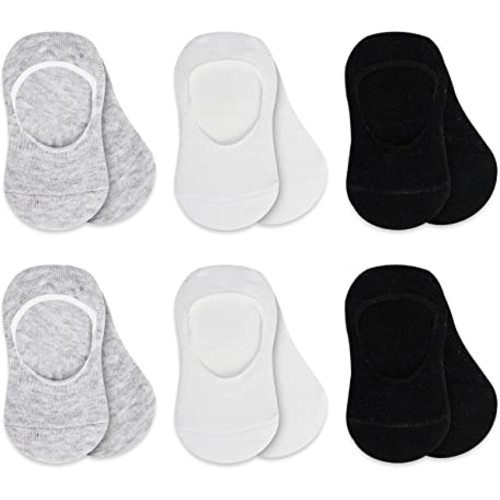 Baby No Show Socks 6 Pairs | Newborn Infant Toddlers Socks Anti-Allergic Cotton | Kids Boys Girls Low Cut Ankle Socks