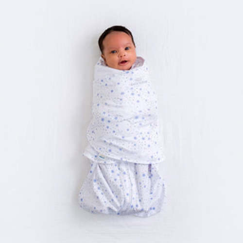 Cotton Swaddle Midnight Moons Blue S | HALO