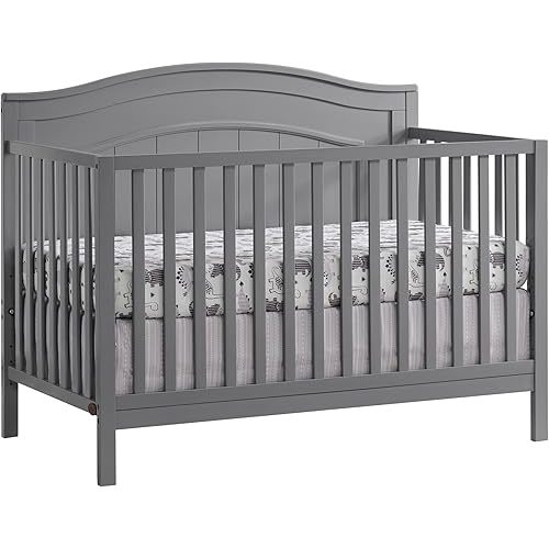 Oxford Baby Nolan 4-in-1 Convertible Crib, Dove Gray, GreenGuard Gold Certified