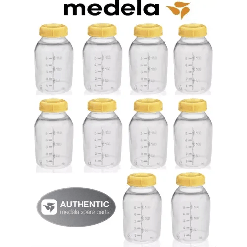 Medela Breastmilk Collection 150ml / 5oz Storage feeding Bottle with lid BPA Free - Pack of 10