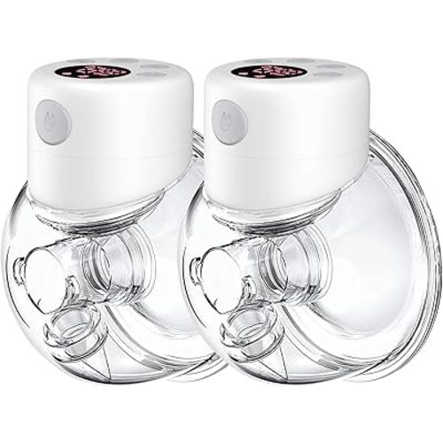 Breast Pump, Wearable Breast Pump, Hands Free Breast Pump, Electric Breast Pump 2 Mode & 9 Levels, 24mm Flange, 2 Pack
