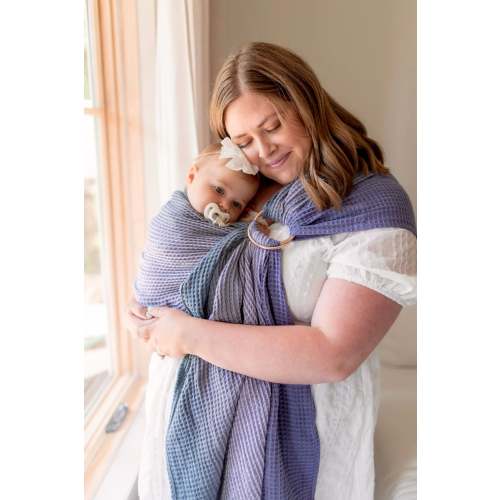 Purple Woven Waffle Ring Sling Baby & Toddler Carrier | LoveHeld