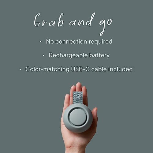 Hatch Rest Go | Portable Sound Machine for Babies and Kids | Baby Sleep Soother | 10 Soothing Sounds | White Noise | Shush | Travel | Registry Gift | Baby Shower | Clips on Baby Stroller | Slate