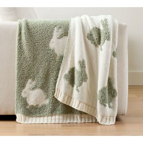 Bunny Jacquard Knit Throw