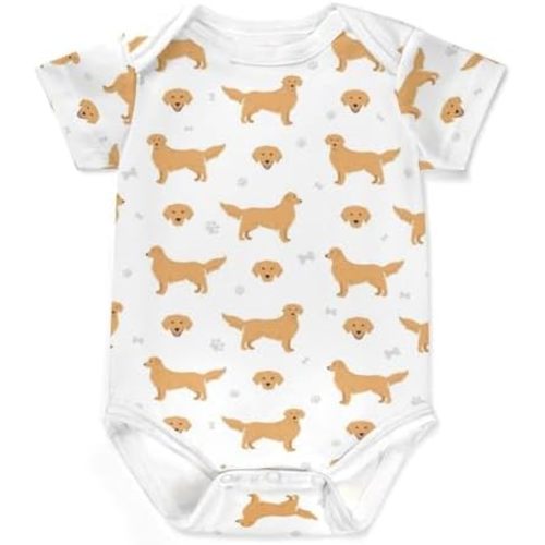 Baby and Dog Clothes, Cute Dog Theme Baby Onesie, Short Sleeve Infant Dog Baby Stuff Shower Gifts for Boys Girls