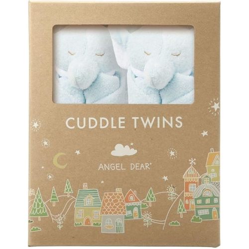 Angel Dear - Blue Elephant, Cuddle Twins Blankie Set