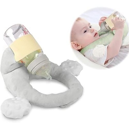 Baby Bottle Holder,Self Feeding Support Pad for Hands Free Bottle Feeding,Drying Rack Bottle (Grey2)