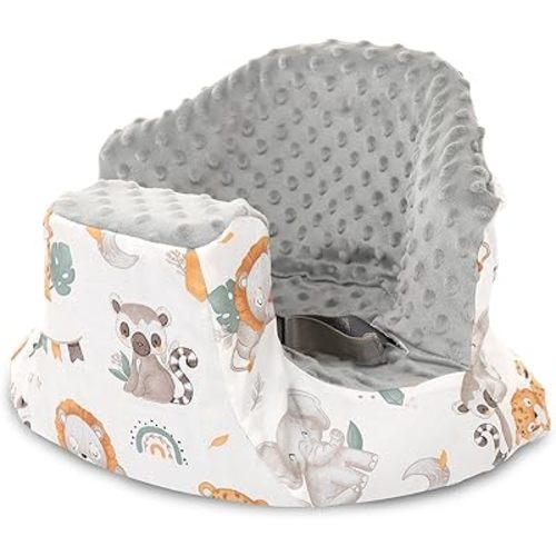Seat Cover Compatible with Upseat Seat, Removable Breathable and Soft Anti-Slip Baby Floor Seat Cover for Boys and Girls (Grey)