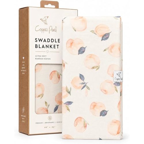 Copper Pearl Large Premium Knit Baby Swaddle Receiving Blanket Caroline