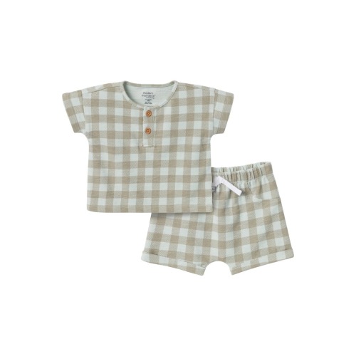Henley Shirt and Shorts Set, 6-9M