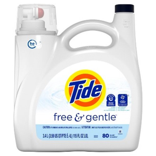 Tide Liquid Free & Gentle Laundry Detergent - 115oz