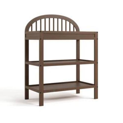 Olivia Hazelnut Changing Table with Water-Resistant Changing Pad