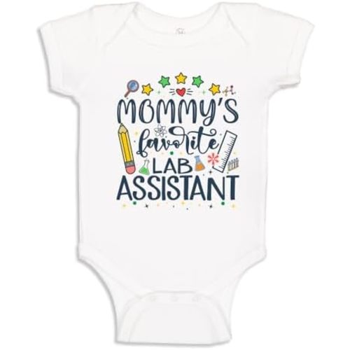 Mommy's Lab Assistant Baby Bodysuit One Piece Or Toddler T-Shirt Cute Science Gift for Scientist Mom