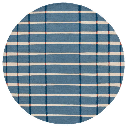 Breakwater Bay Zoticus Handtufted 80% Wool & 20% Cotton Striped Rug | Wayfair