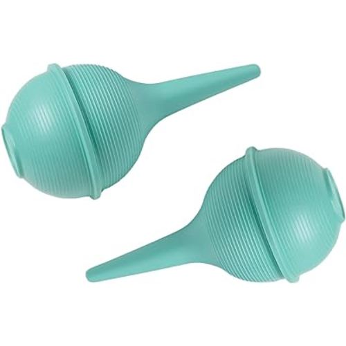 Comfort Axis Baby Nasal Aspirator and Ear Wax Bulb Syringe, Green, 3 Oz, Pack of 2