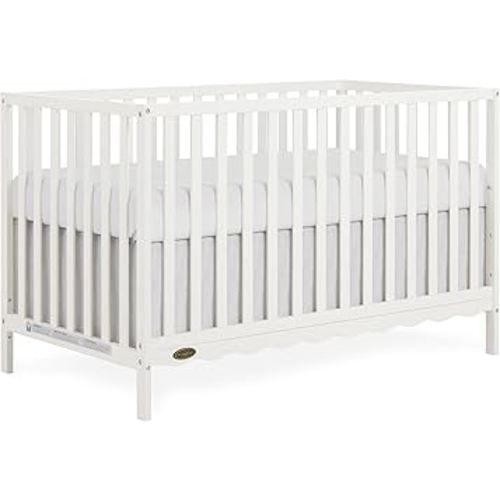 Dream On Me Synergy Wave 5-in-1 Convertible Crib in Cannoli Cream, JPMA & Greenguard Gold Certified, Converts from a Baby Crib to a Toddler Bed, Daybed, and Full-Size Bed