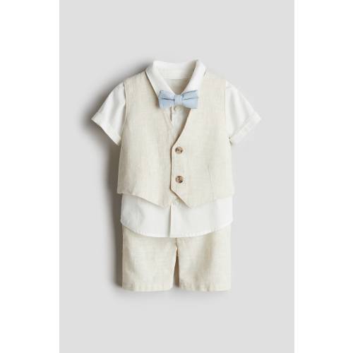 4-PIECE LINEN-BLEND DRESSY SET