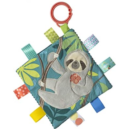 Taggies Soothing Sensory Crinkle Me Toy with Baby Paper & Squeaker, 6.5 X 6.5", Molasses Sloth