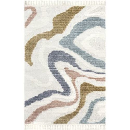 Nuloom Abstract 5x8 Indoor Area Rug For Living Room Bedroom Dining Room Nursery Kitchen, Beige/ivory