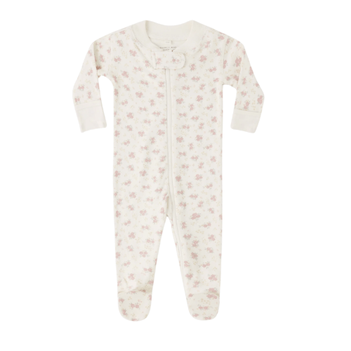 Zip Long Sleeve Sleeper Footie Flower Field
