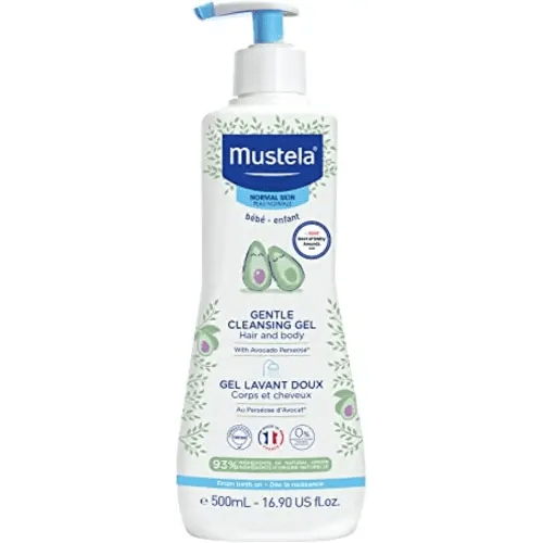 Mustela Baby Gentle Cleansing Gel - Baby Hair & Body Wash - with Natural Avocado fortified with Vitamin B5 - Biodegradable Formula & Tear-Free - 1 or 2-Pack - Various Sizes