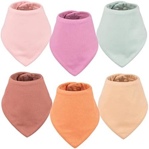 Tiny Twinkle Bandana Scarf Bibs - Water Resistant and Absorbent Infant Drool and Teething Baby Bibs