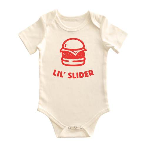 Lil’ Slider Bodysuit: BBQ Burger Baby Outfit – Chunky Deli