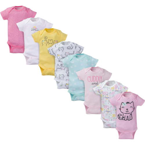 Onesies Brand Baby Girl Assorted Stay-On Jersey Crew Socks, 12-Pack