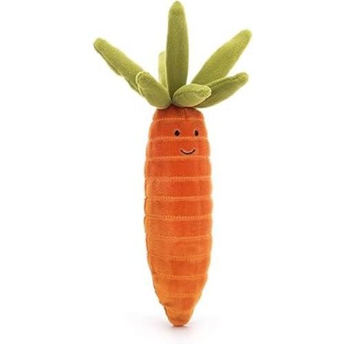 Jellycat Vivacious Vegetables Carrot Food Plush, 7 inches