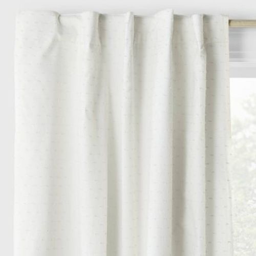42"x84" Clip Dot Kids' Blackout Window Panel Cream - Pillowfort™