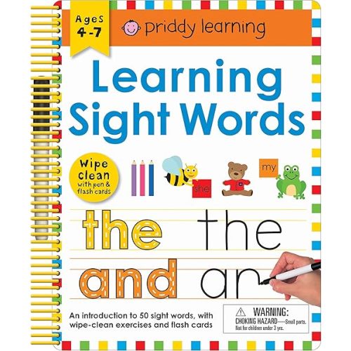 Wipe Clean: Learning Sight Words: Includes a Wipe-Clean Pen and Flash Cards! (Wipe Clean Learning Books) Spiral-bound – May 3, 2016