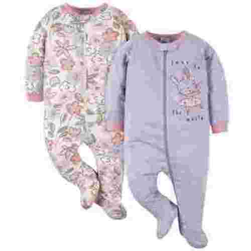 Gerber Baby Girls Sleep 'N Plays, 2 Pack, Sizes Preemie - 6-9 Months