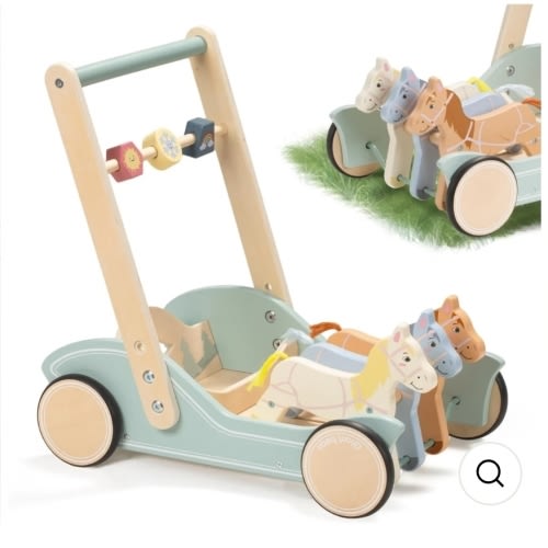 Wooden Galloping Ponies 2-in-1 Push & Pull Learning Walker