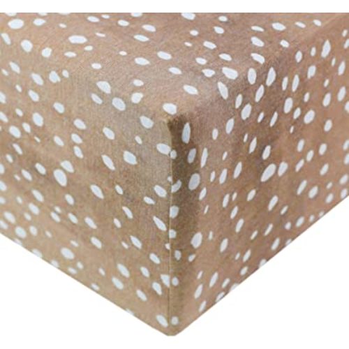 Premium Knit Baby Crib Sheets for Boys and Girls by Copper Pearl: Breathable and Soft, Fitted Crib Sheets for Standard Baby Mattresses, Crib Sheet for Baby Registry or Shower Gift, Fawn