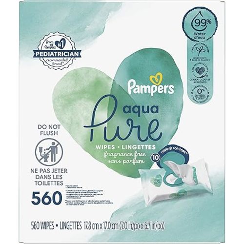 pampers aqua pure baby wipes 560 ct OLD v2