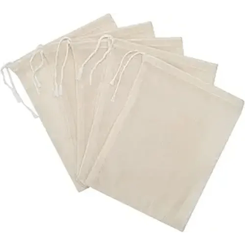 LOOKSGO 25 Pcs 5x7 Inch Muslin Bag Sachet Bag for Party Wedding Home Supplies Cotton Drawstring Bags for Jewelry