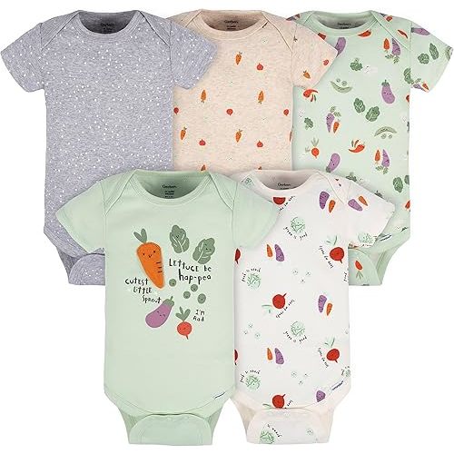 5-pack Short Sleeve Onesies Bodysuits (NB)