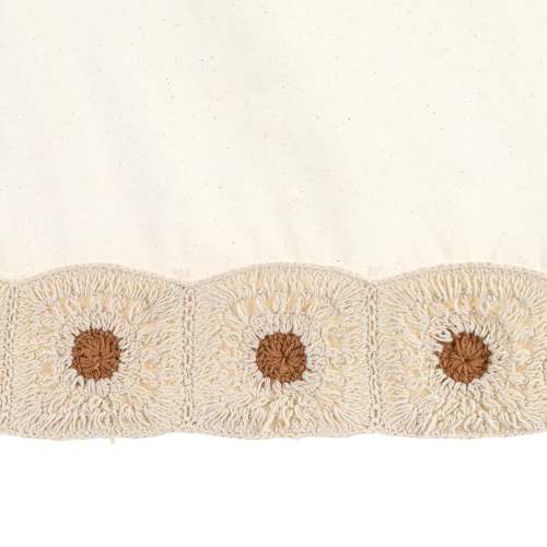 Beige Crochet Crib Skirt