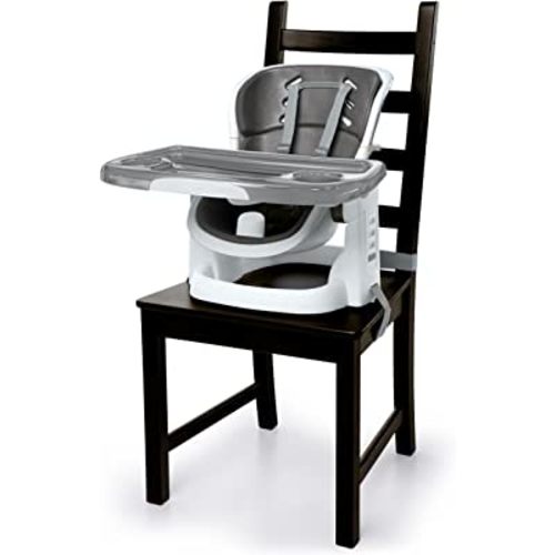 Ingenuity Infant-to-Toddler SmartClean ChairMate High Chair Booster Seat - Slate , 22.25x21.25x24 Inch (Pack of 1)