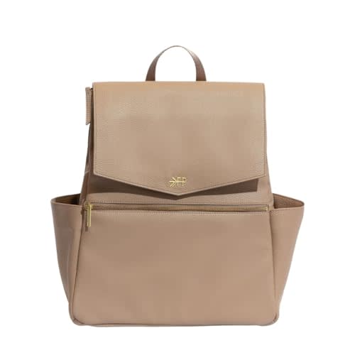 Freshly Picked Classic Diaper Bag II Backpack – Premium Vegan Leather, Large Capacity Baby Bag with Changing Pad, Stylish & Functional for Moms & Dads, Fig