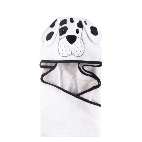Hudson Baby Unisex Baby Cotton Animal Face Hooded Towel, Dalmatian, One Size