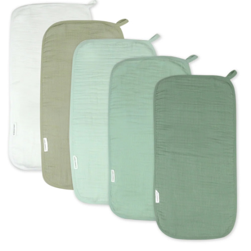5-Pack Organic Cotton Multi-layer Woven Burp Cloths | Honest Baby Clothing