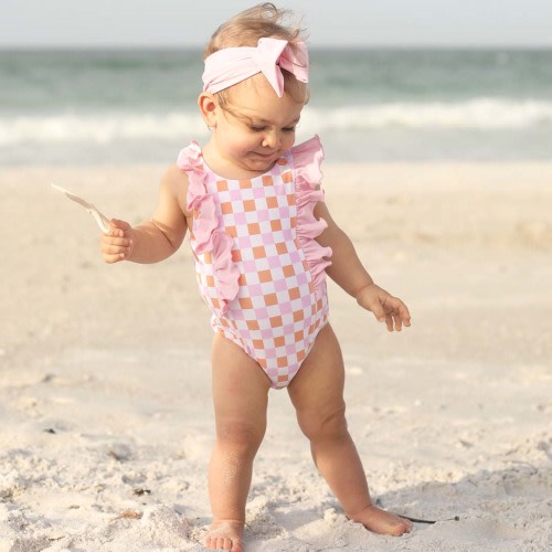 Double Ruffle One Piece | Check Me Out*