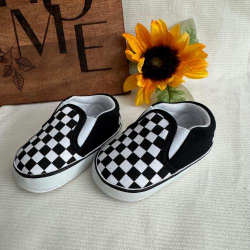 Baby Classics Slip On Shoes | Vans-Like | Skater Baby Sneakers | Baby Shower Gift | Checkered Pattern | Mommy and Me
