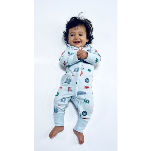 iconic chicago baby zip pajama — Tori Grace Outfitters
