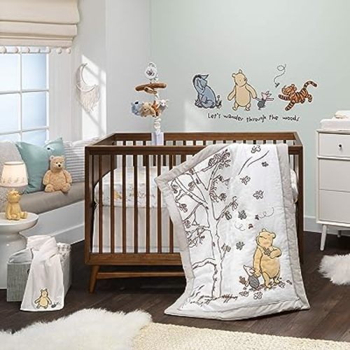 Lambs & Ivy Disney Baby Storytime Pooh 3-Piece Nursery Crib Bedding Set