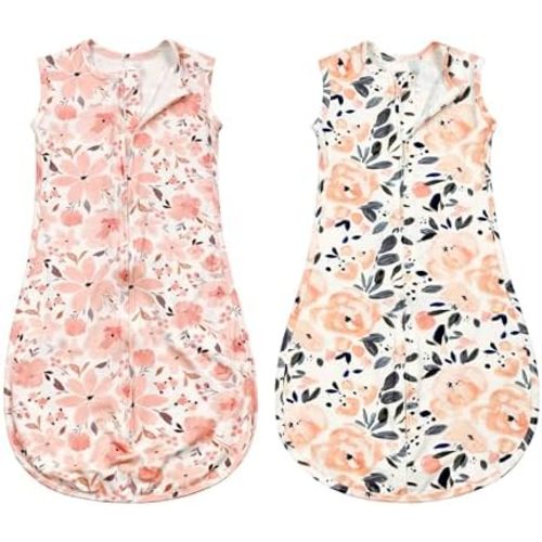 Baby Sleep Sack Newborn Sleeping Bag Infant Wearable Blanket 100% Cotton 0.5 TOG 2 Packs