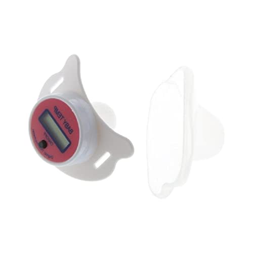 OTGO High Accuracy Thermometer LCD Display Nipple-Shaped Pacifier Babies's Heating Fever Monitor Gauge Pink/Blue Digital for Baby Oral Mouth Temperature Measuring Nipple