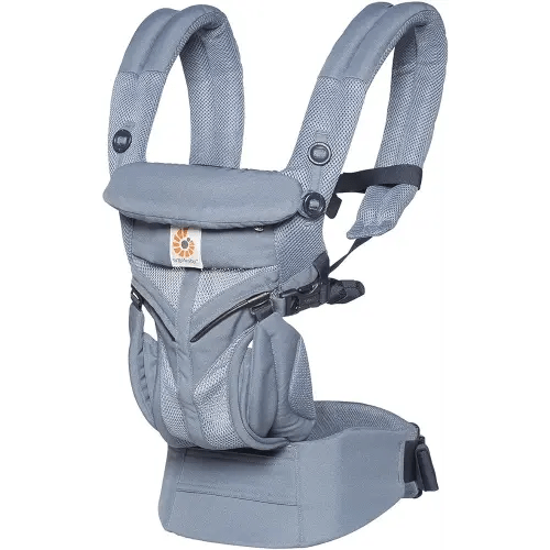 Ergobaby Omni 360 All-Position Baby Carrier for Newborn to Toddler with Lumbar Support & Cool Air Mesh (7-45 Lb), Oxford Blue