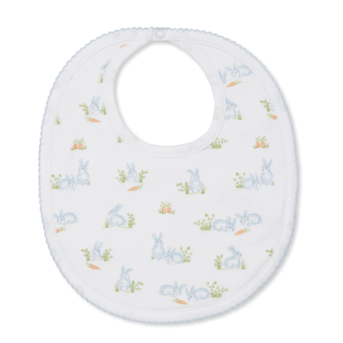 Baby Bunny Patch Blue Bib